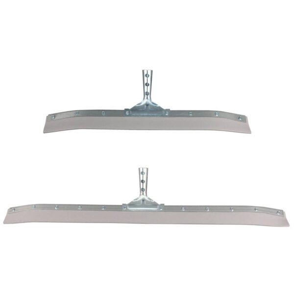 Curved Rubber Blade Squeegee - Various Sizes - White/Silver