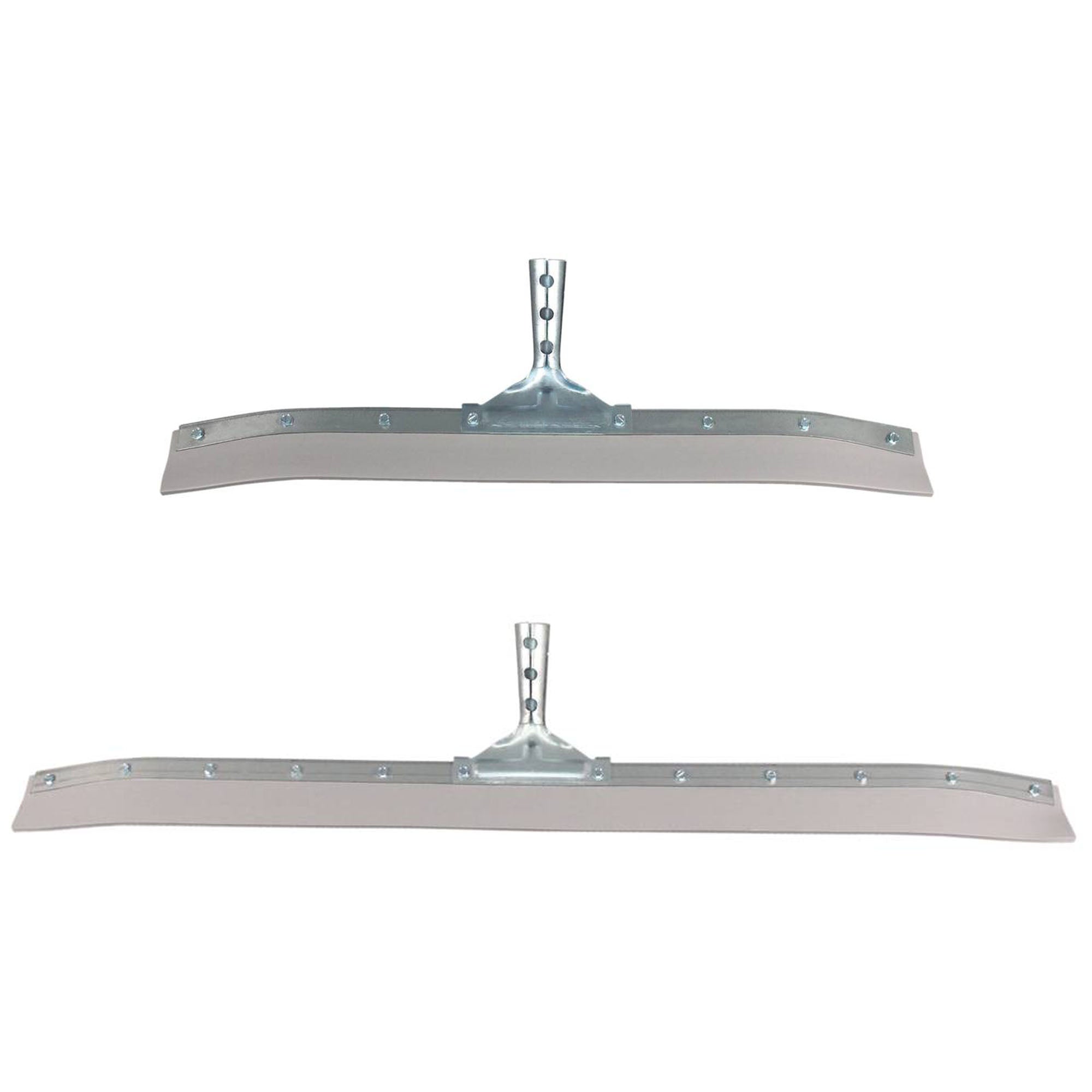 Curved Rubber Blade Squeegee - Various Sizes - White/Silver