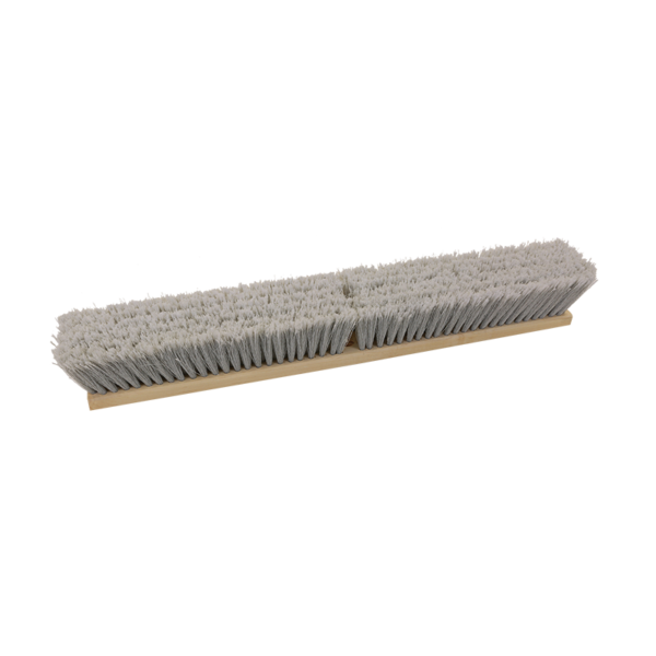 Push Broom - Flagged - 36" - Wood Block - Gray - (Handle Sold Separately)