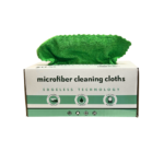 Disposable Green Microfiber Cloth - 12" x 12" - Box of 50