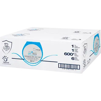 PAPERNET Hardwound Roll Towel Dry Tech - 1-PLY 7.9" X 600' - TAD - WHITE - (6/CS)