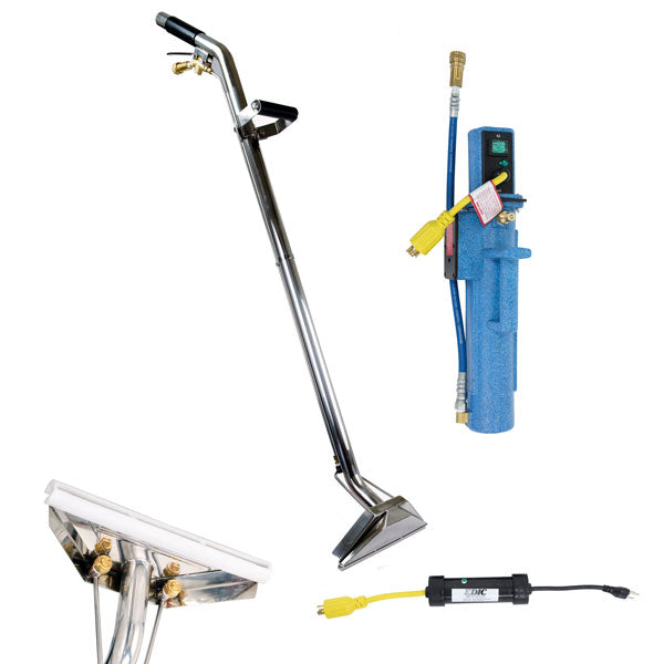 CR2 - Carpet kit includes Glidemaster Double Bend, Dual Jet Stainless Steel Carpet Wand, 2000 Watt External Heater, Circ