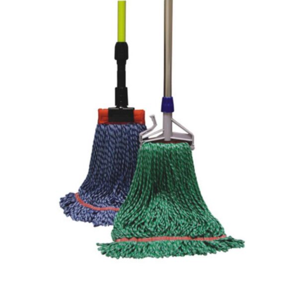 Nova Microfiber String Mop - 5" Headband - Medium - Green