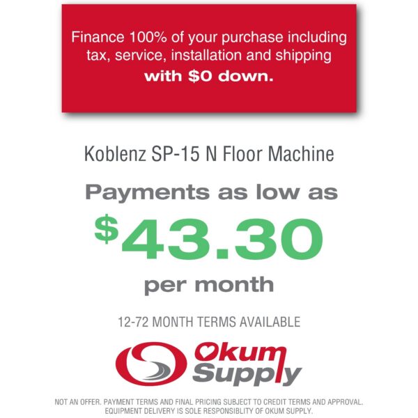 Koblenz SP-15 N Surface Prep Floor Machine - Accelerator - Rectangular 20" x 14" - Cast Iron - 1.5 HP - 3500 RPM - view