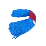Pearl Synthetic Microfiber - Cut End - Disposable - Wet Mop - 5" Headband - Large - Blue - view 2