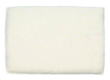 Rectangular Microfiber Polar Floor Pad - Double Sided - White
