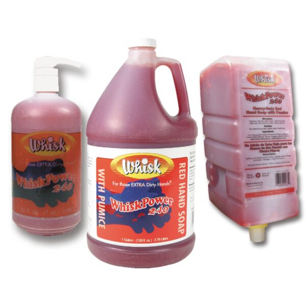 WhiskPower 240 Red Hand Soap with Pumice
