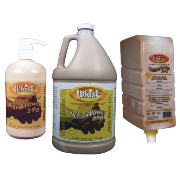 WhiskPower 290 Soy Hand Soap with Walnut Shells