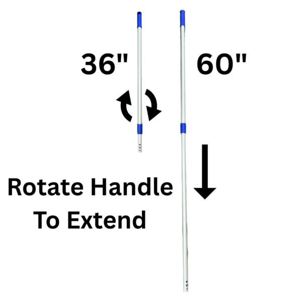 36" - 60" - Telescoping Handle for Microfiber Mop Frames - view 2